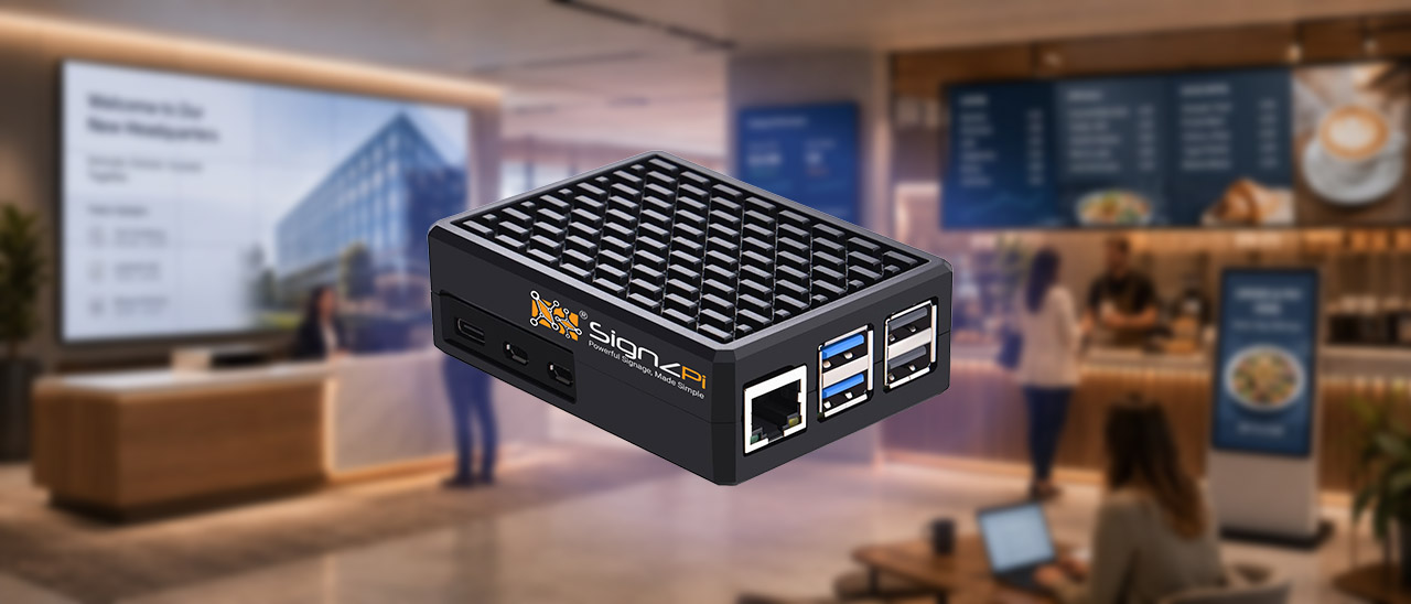 SignzPi media player — Raspberry Pi 5 based digital signage player